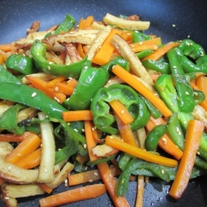 離乳食完了期 にんじんとピーマンのきんぴら炒め レシピ 作り方 By ズボラでもおいしいごはんが食べたい 楽天レシピ 離乳食完了期 にんじんとピーマンのきんぴら炒め レシピ 作り方 By ズボラでもおいしいごはんが食べたい 楽天レシピ